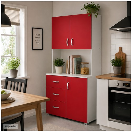 Küchenschrank blanca rot - küchenschrank,