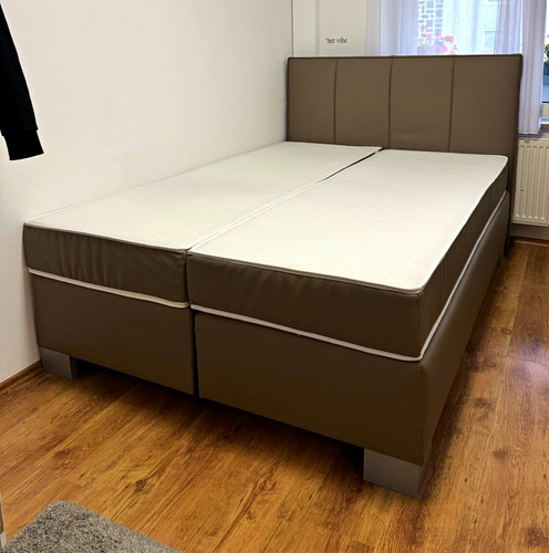 Boxspringbett beige - boxspringbett,